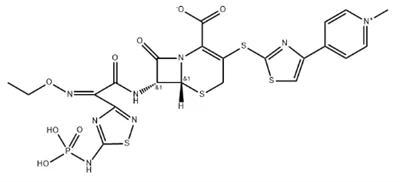CAS:229016 - 73 - 3 PyridiniumM, 4 - [2 - [(6R,7R) - 2 - Karboxy - 7 - [(2Z) - (etoxyimino)[5 - (fosfonoamino) - 1,2,4 - Tiadiazol Yolxol - 8 - tiadiazol - 3 -} - 5 - Thia - 1 - Azabicyklo[4.2.0]okt - 2 - En - 3 - Yl]tio] - 1 - metyl - pyridíniová vnútorná soľ
